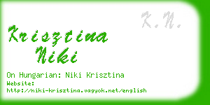 krisztina niki business card